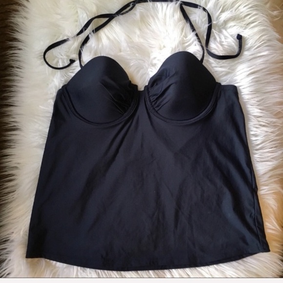 NWT J. Crew Navy Underwire Halter Tankini Top 6 - Picture 1 of 8